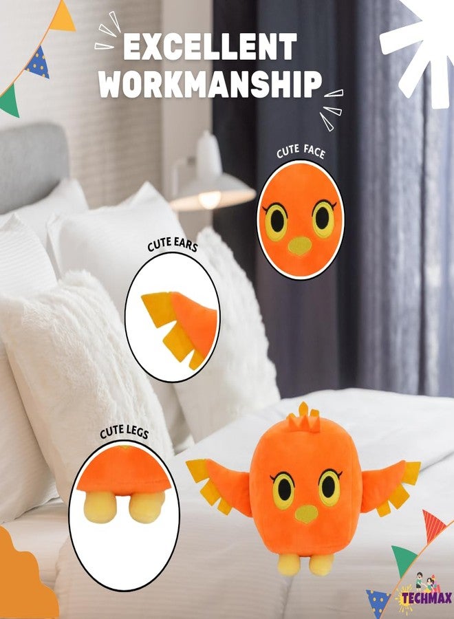 TechMax Solution لعبة طائر النار المربع اللطيفة من TechMax Solution، لعبة قطيفة ناعمة. - Image 4